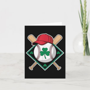 St Patricks Day Kleeblatt Baseball Irish for Kids  Karte