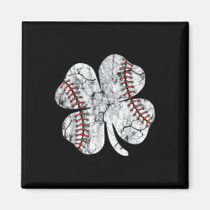 St. Patricks Day Kleeblatt Baseball Saint Paddys K Magnet
