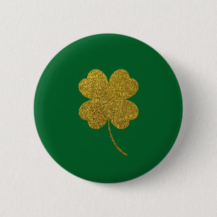 St. Patrick's Day Kleeblatt Button
