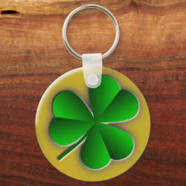 St Patricks Day Kleeblatt Classic Round Schlüssela Schlüsselanhänger