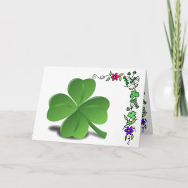 St. Patrick's Day Kleeblatt Clover Card Karte