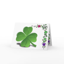 St. Patrick's Day Kleeblatt Clover Card