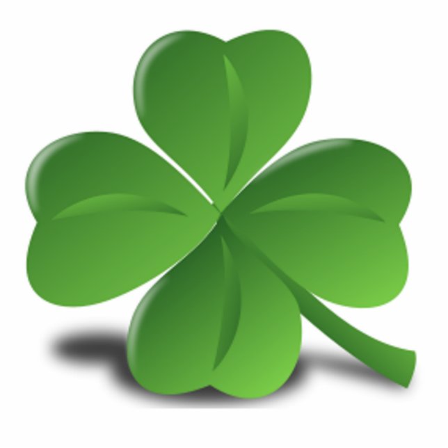 St. Patrick's Day Kleeblatt Clover Foto-Skulptur Freistehende Fotoskulptur (Vorne)
