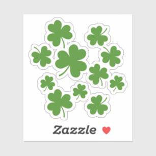 St Patrick's Day Kleeblatt Clover Pattern Aufkleber