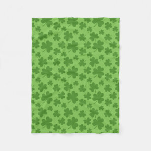 St Patrick's Day Kleeblatt Clover Pattern Fleecedecke