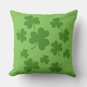 St Patrick's Day Kleeblatt Clover Pattern Kissen