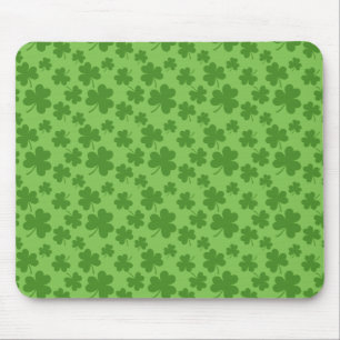 St Patrick's Day Kleeblatt Clover Pattern Mousepad