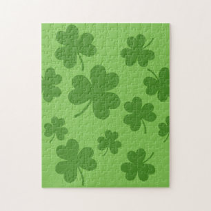 St Patrick's Day Kleeblatt Clover Pattern Puzzle