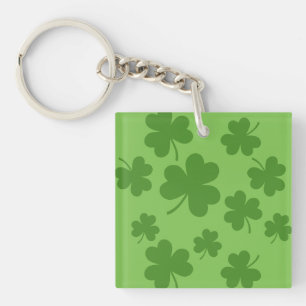 St Patrick's Day Kleeblatt Clover Pattern Schlüsselanhänger