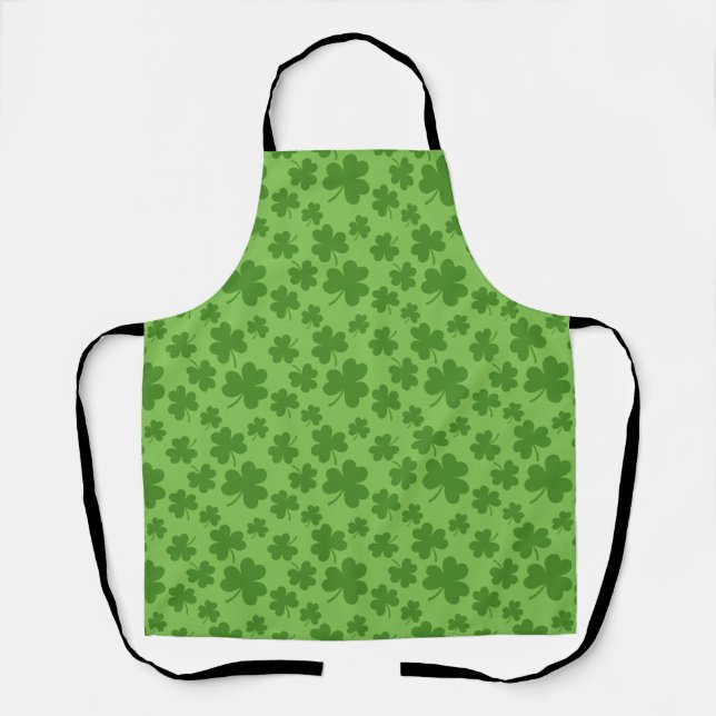 St Patrick's Day Kleeblatt Clover Pattern Schürze (Vorderseite)