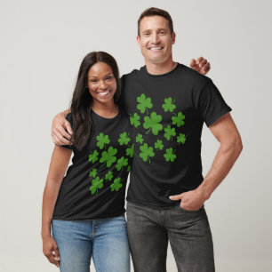 St Patrick's Day Kleeblatt Clover Pattern T-Shirt