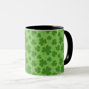 St Patrick's Day Kleeblatt Clover Pattern Tasse