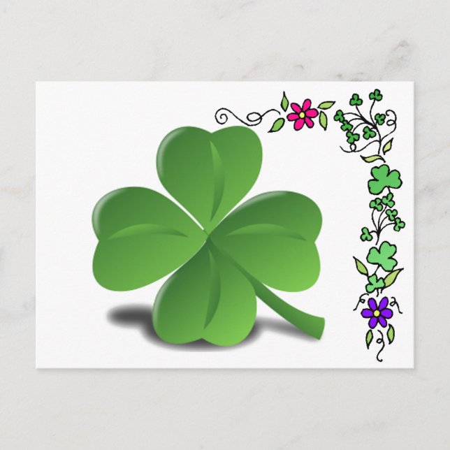 St. Patrick's Day Kleeblatt Clover Postcard Postkarte (Vorderseite)