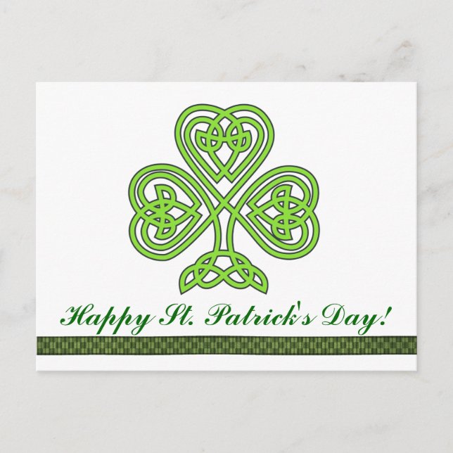 St. Patrick's Day Kleeblatt Clover Postcard Postkarte (Vorderseite)