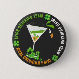 St Patricks Day Kleeblatt Cocktail Button