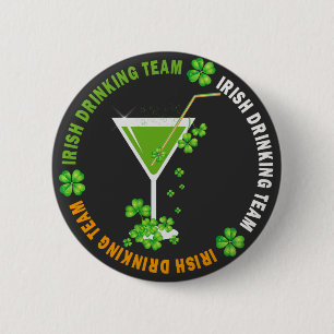 St Patricks Day Kleeblatt Cocktail Button