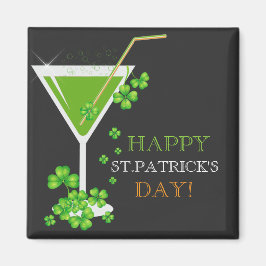 St. Patricks Day Kleeblatt Cocktail Magnet