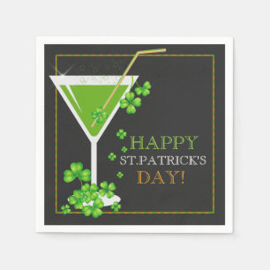 St Patricks Day Kleeblatt Cocktail Papier Napkins Serviette