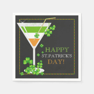 St Patricks Day Kleeblatt Cocktail Papier Napkins Serviette