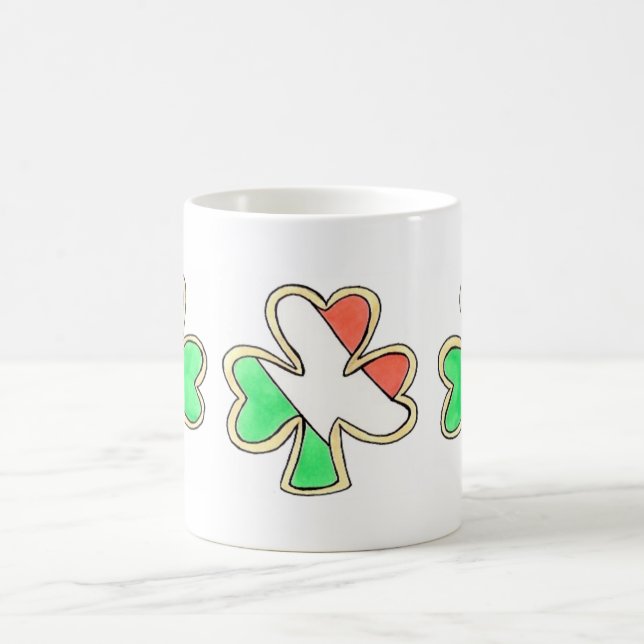 St. Patrick's Day Kleeblatt Cookie Irish Flag Tass Tasse (Mittel)