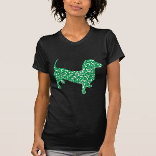 St Patricks Day Kleeblatt Dackel T-Shirt