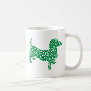 St Patricks Day Kleeblatt Dackel Tasse