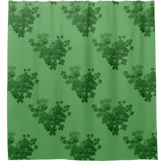 St. Patrick's Day Kleeblatt Duschvorhang (Vorderseite)