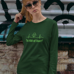 St Patrick's Day Kleeblatt EKG - Ich bin irisch im T-Shirt