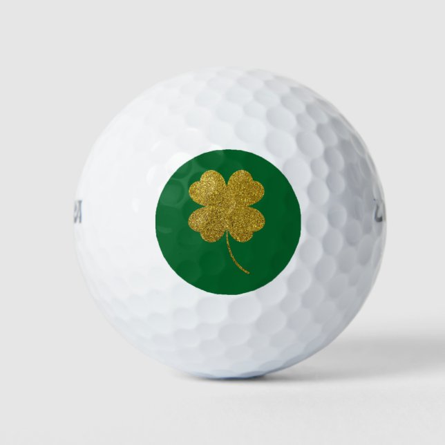 St. Patrick's Day Kleeblatt Golfball (Vorderseite)