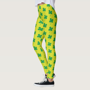 St Patrick's Day Kleeblatt Green Pattern Leggings