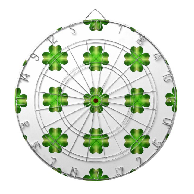 St. Patrick's Day Kleeblatt Hintergrund Dartscheibe (vorne)