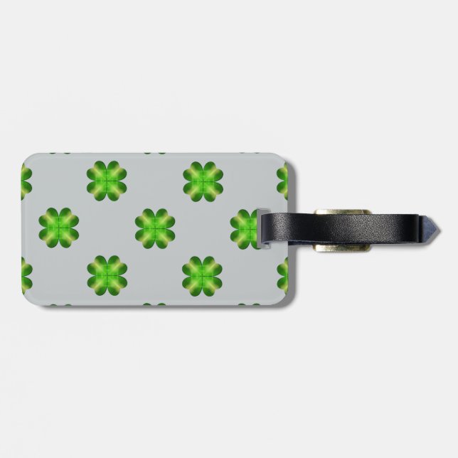 St. Patrick's Day Kleeblatt Hintergrund Gepäckanhänger (Rückseite horizontal)