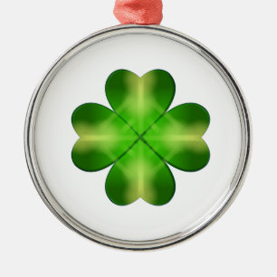 St. Patrick's Day Kleeblatt Hintergrund Ornament Aus Metall