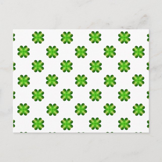 St. Patrick's Day Kleeblatt Hintergrund Postkarte (Vorderseite)