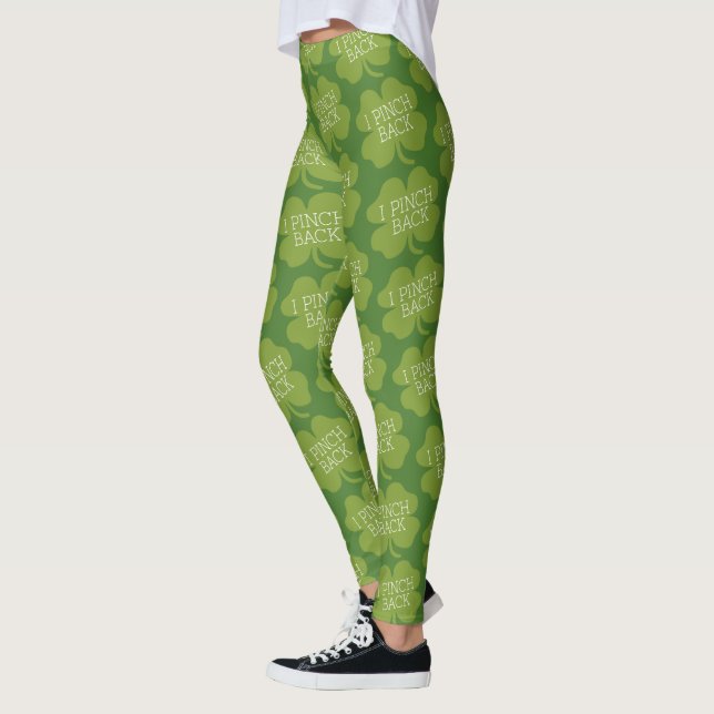 St Patricks Day Kleeblatt - ich pinch - Back Leggings (Links)
