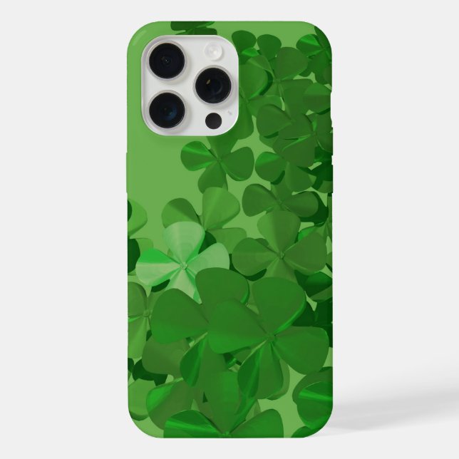 St. Patrick's Day Kleeblatt iPhone Hülle (Rückseite)
