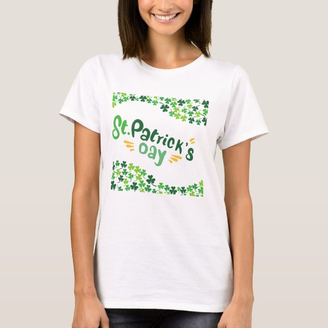 St. Patrick's Day, Kleeblatt, irisch T-Shirt (Vorderseite)