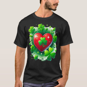 St Patricks Day Kleeblatt Irish Heart Saint Pattys T-Shirt