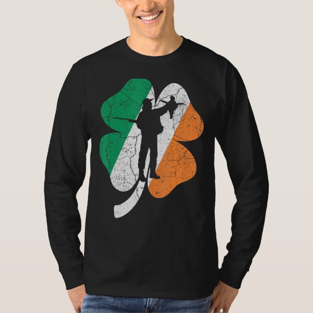 St Patrick's Day Kleeblatt Irland Irland F T-Shirt (Vorderseite)