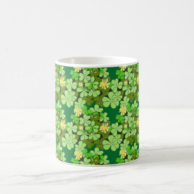 St Patricks Day Kleeblatt Kaffeetasse (Mittel)
