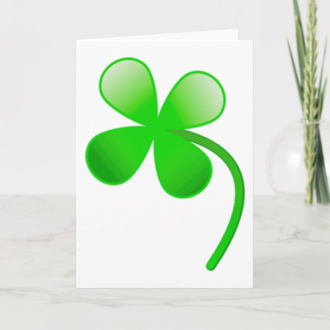 St. Patrick's Day Kleeblatt Karte (Vorderseite)