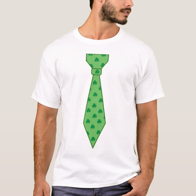 St. Patrick's Day Kleeblatt Krawatte T - Shirt (Vorderseite)