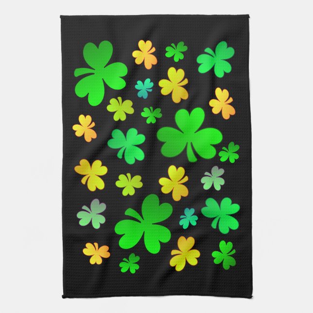 St. Patrick's Day Kleeblatt Küche Handtuch (Vertikal)