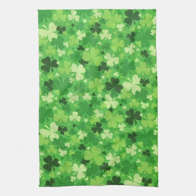 St. Patrick's Day Kleeblatt Küche Handtuch (Vertikal)