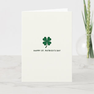 St. Patricks Day Kleeblatt-Kunstkarte Karte