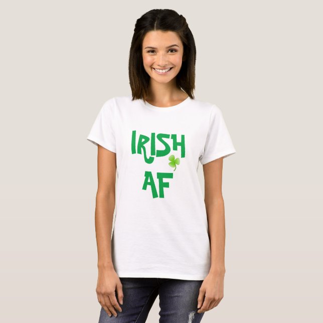 St Patrick's Day Kleeblatt Ladys T-Shirt (Vorne ganz)