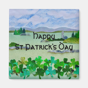 St Patrick's Day Kleeblatt Landschaft Magnet