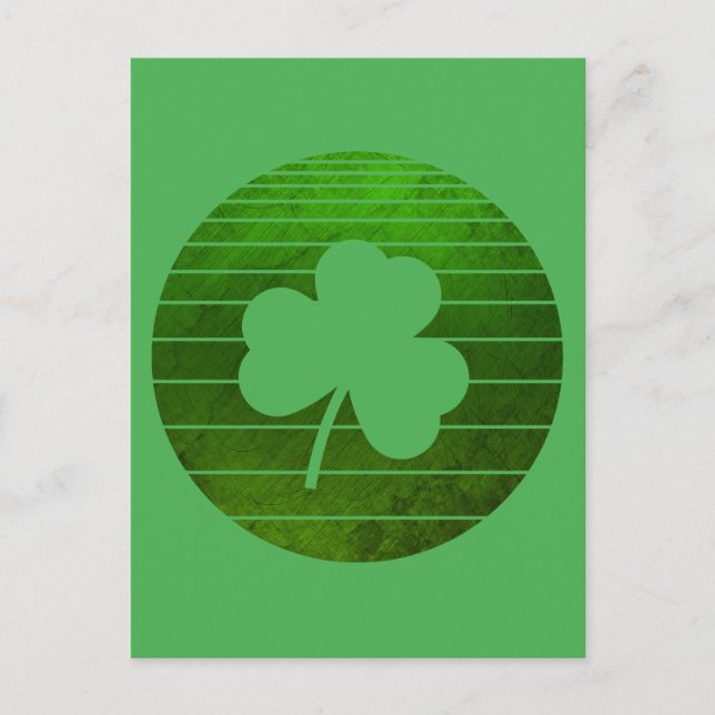 ST PATRICK'S DAY KLEEBLATT LEAF LUCKY GREEN POSTKARTE (Vorderseite)