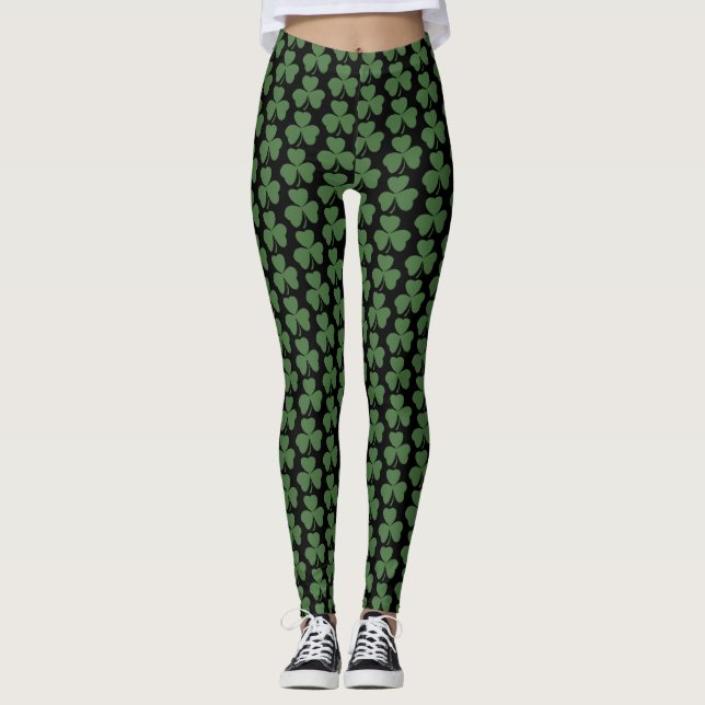 St. Patrick's Day Kleeblatt Leggings (Vorderseite)