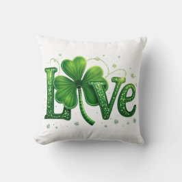 St. Patrick's Day Kleeblatt Liebe Kissen